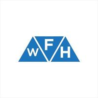 design de logotipo de forma de triângulo fwh em fundo branco. fwh conceito criativo do logotipo da carta inicial. vetor