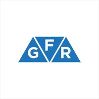 design de logotipo de forma de triângulo fgr em fundo branco. fgr conceito criativo do logotipo da carta inicial. vetor