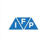 design de logotipo de forma de triângulo fip em fundo branco. conceito de logotipo de carta de iniciais criativas fip. vetor