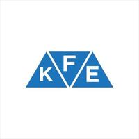 design de logotipo de forma de triângulo fke em fundo branco. fke conceito criativo do logotipo da carta inicial. vetor