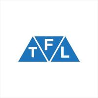 design de logotipo de forma de triângulo ftl em fundo branco. conceito de logotipo de carta de iniciais criativas ftl. vetor