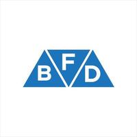 design de logotipo de forma de triângulo fbd em fundo branco. fbd conceito de logotipo de carta de iniciais criativas. vetor