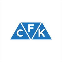 design de logotipo de forma de triângulo fck em fundo branco. fck conceito criativo do logotipo da carta inicial. vetor