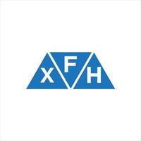 design de logotipo de forma de triângulo fxh em fundo branco. fxh conceito criativo do logotipo da carta inicial. vetor