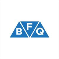 design de logotipo de forma de triângulo fbq em fundo branco. fbq conceito de logotipo de carta de iniciais criativas. vetor