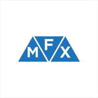 design de logotipo de forma de triângulo fmx em fundo branco. conceito criativo do logotipo da carta inicial fmx. vetor