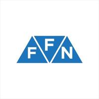 design de logotipo de forma de triângulo ffn em fundo branco. conceito criativo do logotipo da carta inicial ffn. vetor