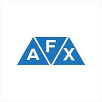 projeto do logotipo da forma do triângulo do fax no fundo branco. conceito de logotipo de carta de iniciais criativas de fax. vetor