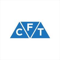 design de logotipo de forma de triângulo fct em fundo branco. fct conceito criativo do logotipo da carta inicial. vetor