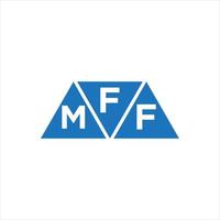 design de logotipo de forma de triângulo fmf em fundo branco. fmf conceito de logotipo de carta de iniciais criativas. vetor