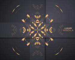 logotipo de luxo em forma de flor para boutique. logotipo de ouro, flor. sinal geométrico simples. ícones, negócios, convites. islâmico, árabe, indiano. retrô. forma criativa. mandala de luxo. vetor