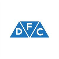 design de logotipo de forma de triângulo fdc em fundo branco. conceito criativo do logotipo da carta inicial fdc. vetor