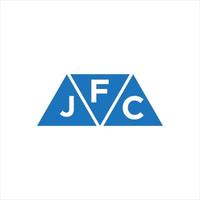 projeto do logotipo da forma do triângulo fjc no fundo branco. conceito de logotipo de carta de iniciais criativas fjc. vetor