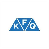 design de logotipo de forma de triângulo fkq em fundo branco. fkq conceito criativo do logotipo da carta inicial. vetor