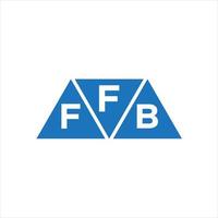 design de logotipo de forma de triângulo ffb em fundo branco. conceito de logotipo de carta de iniciais criativas ffb. vetor