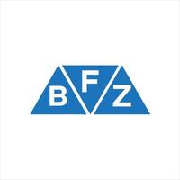 design de logotipo de forma de triângulo fbz em fundo branco. conceito criativo do logotipo da carta inicial fbz. vetor