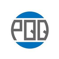 design de logotipo de letra pqq em fundo branco. pqq iniciais criativas circundam o conceito de logotipo. desenho de letras pqq. vetor