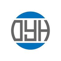 design de logotipo de carta oyh em fundo branco. conceito de logotipo de círculo de iniciais criativas oyh. design de letras oyh. vetor