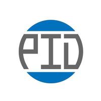 design de logotipo de carta pid em fundo branco. conceito de logotipo de círculo de iniciais criativas pid. projeto de letra pid. vetor