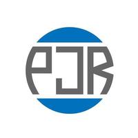 design de logotipo de carta pjr em fundo branco. conceito de logotipo de círculo de iniciais criativas pjr. design de letras pjr. vetor