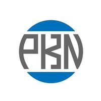 design de logotipo de carta pkn em fundo branco. conceito de logotipo de círculo de iniciais criativas pkn. design de letras pkn. vetor
