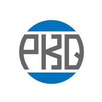 design de logotipo de carta pkq em fundo branco. conceito de logotipo de círculo de iniciais criativas pkq. design de letras pkq. vetor