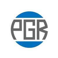 design do logotipo da carta pgr em fundo branco. conceito de logotipo de círculo de iniciais criativas pgr. design de letras pgr. vetor