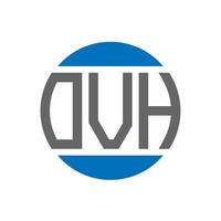 design de logotipo de carta ovh em fundo branco. conceito de logotipo de círculo de iniciais criativas ovh. design de letras ovh. vetor