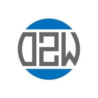 design de logotipo de carta ozw em fundo branco. conceito de logotipo de círculo de iniciais criativas ozw. design de letras ozw. vetor