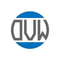 design de logotipo de carta ovw em fundo branco. conceito de logotipo de círculo de iniciais criativas ovw. design de letras ovw. vetor