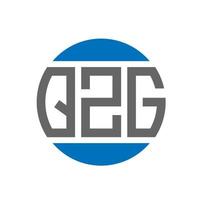 design do logotipo da letra qzg em fundo branco. qzg iniciais criativas circundam o conceito de logotipo. design de letras qzg. vetor