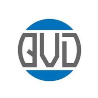 design de logotipo de carta qvd em fundo branco. qvd iniciais criativas círculo conceito de logotipo. design de letras qvd. vetor