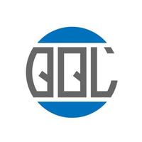 design de logotipo de carta qql em fundo branco. qql iniciais criativas círculo conceito de logotipo. design de letras qql. vetor