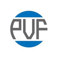 design de logotipo de carta pvf em fundo branco. conceito de logotipo de círculo de iniciais criativas pvf. design de letras pvf. vetor