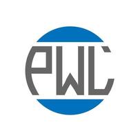 design de logotipo de carta pwl em fundo branco. conceito de logotipo de círculo de iniciais criativas pwl. design de letras pwl. vetor