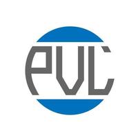 design de logotipo de carta pvl em fundo branco. conceito de logotipo de círculo de iniciais criativas pvl. design de letras pvl. vetor