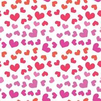 padrão sem emenda com corações. vetor sem costura com corações com gradiente rosa e roxo para dia dos namorados para tecido ou papel.