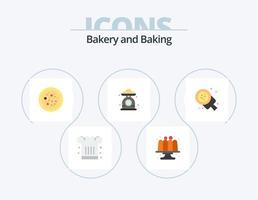 assar ícone plano pack 5 design de ícone. escala. cozinha. bolos. cozinhando. restaurante vetor