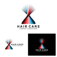 logotipo de cuidados com o cabelo, design de camada de couro cabeludo, ilustração de marca de salão de saúde vetor