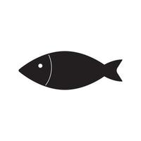 ilustração vetorial de design plano isolado de ícone de peixe vetor