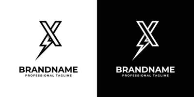 logotipo da letra x power, adequado para qualquer negócio relacionado a energia ou eletricidade com iniciais x. vetor