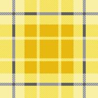 sem costura padrão tartan cor de fundo amarelo e cinza vetor