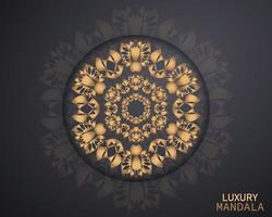 logotipo de luxo em forma de flor para boutique. logotipo de ouro, flor. sinal geométrico simples. ícones, negócios, convites. islâmico, árabe, indiano. retrô. forma criativa. mandala de luxo. vetor