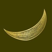 ilustração de objeto vetorial de efeito de linhas onduladas douradas isolado em fundo de cor marrom escuro vetor
