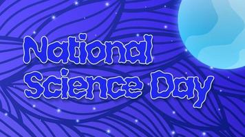 fundo de banner de cartaz vertical de dia nacional da ciência gradiente azul vetor