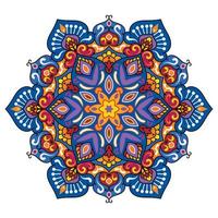 vector mandala moderna floral colorida e fundo da flor.