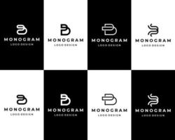 design de logotipo de moda monograma letra b e d. vetor