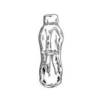 ilustração de garrafa com estilo de desenho de mão vetor