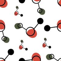 padrão perfeito doodle estrutura química da água vetor