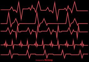 Ilustração vetorial Heart Rhythm Ekg Vector